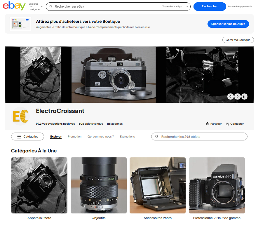 La boutique ElectroCroissant sur Ebay - aujourd'hui fermée.